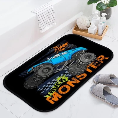Коврик для ванной коврик для ванной коврик для пола ванной синий коврик для двери Monster Truck не S... - Изображение 1 из 4