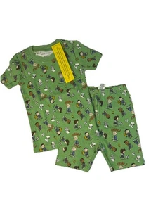 Janie And Jack Peanuts Snoopy Soccer Short Sleeve Pajama Short Set Size 4 NWT - Picture 1 of 5