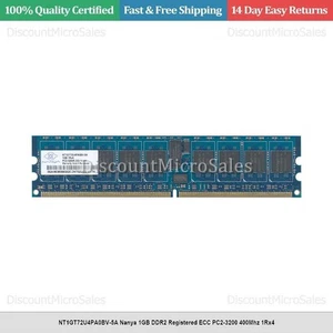 NT1GT72U4PA0BV-5A Nanya 1GB DDR2 Registered ECC PC2-3200 400Mhz 1Rx4 - Picture 1 of 1
