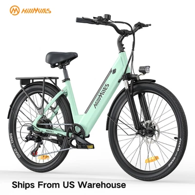 HillMiles MileCity 700W 36V 13AH Electric Bike 32KM/H 100KM PAS E-City Bike 26'' - Image 1 of 4