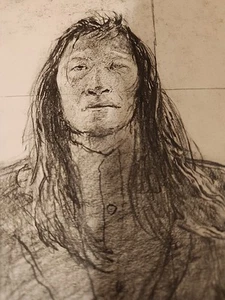 Andrew Wyeth "Nogeeshik" 1972 estudio - edición limitada 19/300, Met Museum 1976 impresión 30x26" - Imagen 1 de 24