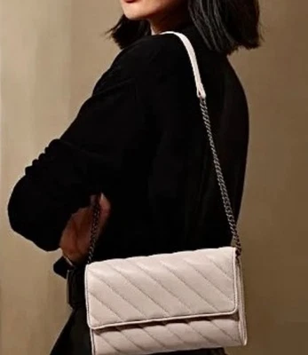 Banana Republic Shoulder Bag/ Clutch, Vegan Leather, Taupe/Nude NEW! - Image 1 of 3