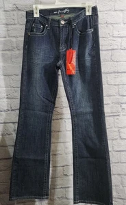 Pantalones de mezclilla informales Ms. Firefly bootcut para mujer talla 6 lavado oscuro nuevos con etiquetas - Imagen 1 de 16