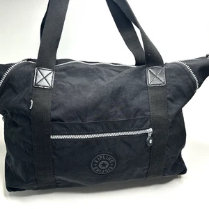 KIPLING Expandable Travel Tote Shoulder Bag Black - Picture 1 of 13