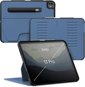ZUGU iPad Pro 13 Zoll Hülle (M4) 2024 - Ultra Slim & Magnet Ständer Schieferblau - Bild 1 von 12