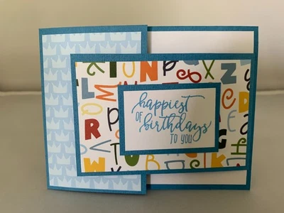 Kit de tarjetas de estampación conjunto de 4 tarjetas de "Feliz cumpleaños" #22b Tahitian Tide Foto 1 de 2