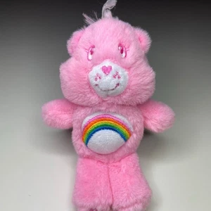 Miniso Care Bears Cheer Bear Peluche Mini 5,5” Rosa Peluche Arcobaleno *LEGGI* - Foto 1 di 10