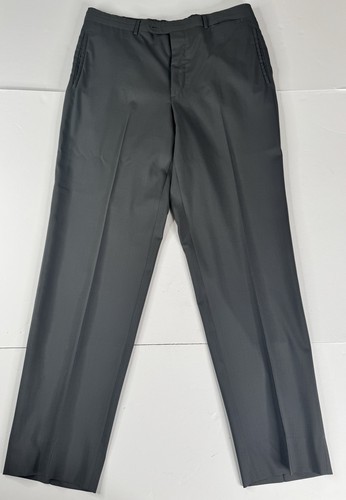 Pantalone elegante uomo PRADA 52L EU (36L US) lana vergine made in Italy fronte piatto