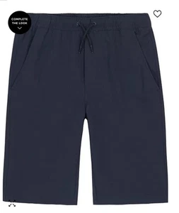 NWT Nautica Boys 10 R School Uniform Performance Navy Short Elastic Waist - Picture 1 of 2