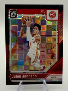 2024-25 Panini Donruss Optic - Jalen Johnson #79 Black Pandora Prizm /15 Hawks - Bild 1 von 2