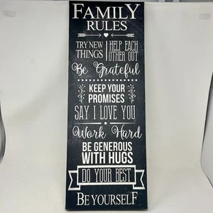 Family Rules Canvas Sign Home Decor  - Picture 1 of 5