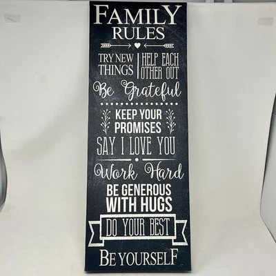 Family Rules Canvas Sign Home Decor  - Image 1 of 4