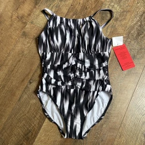 Magicsuit By Miraclesuit | NWT Black & White Low Back Slimming Tummy Control 12 - Picture 1 of 16