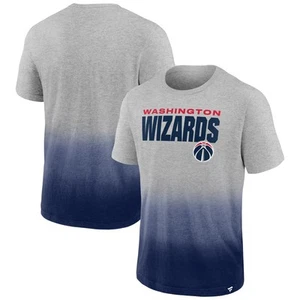 Men's Fanatics Heathered Gray/Navy Washington Wizards Board Crasher Dip-Dye - Imagen 1 de 3