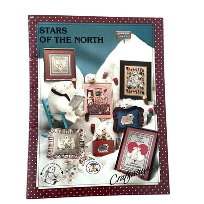 Stars Of The North Cross-Stitch Pattern Book By Craftways Polar Bears - Image 1 of 3