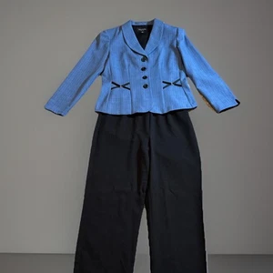 Perceptions NY / Suit / Womens 10 / Blue Black / Contrasting / Office / Church  - Picture 1 of 10