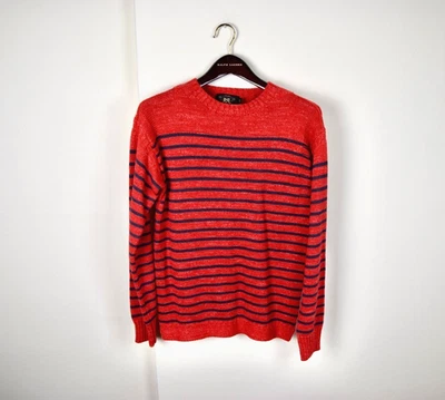 Suéter RRL Ralph Lauren Doble RL Algodón Rojo Cuello Redondo Rayas Talla S Pequeño Foto 1 de 4