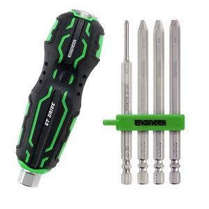 BESCHÄDIGTER SCHRAUBENABZIEHER Entferner Kit für Sechskant-Steckschlüsselkopf (Inbus) ENGINEER DZ-74 - Bild 1 von 6
