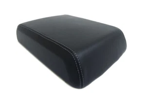 Fits 99-10 Ford F250 Synthetic Leather Armrest Center Console Cover Gray Stitch - Afbeelding 1 van 2