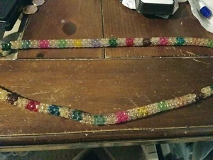 VINTAGE COLORFUL BEAD NECKLACE 36" LONG - Picture 1 of 4