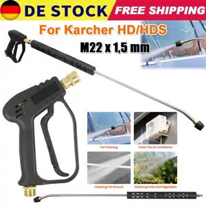 Profi Hochdruckpistole M22x1,5 14mm + Lanze & Düse für Kärcher HD HDS Kränzle - Bild 1 von 15