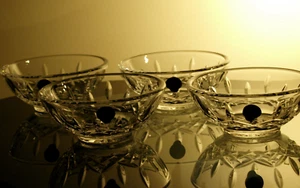 Waterford Kristall Lismore Klassisch 4 Zoll Schüsseln 4er Set Brandneu, Signiert - Bild 1 von 7