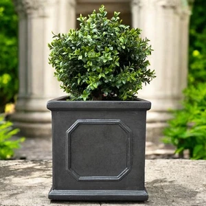 PAIR 27cm Chelsea Box Cube Planters Flower Plant Pot Stonelite Fibreclay Garden - Picture 1 of 5