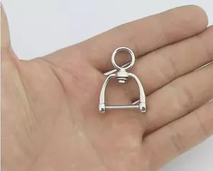 EDC 1 PC Small Type D Key Ring Stainless Steel Rotate Horseshoe Buckle Tool - Picture 1 of 6