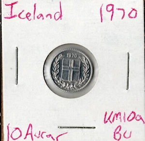 Coin Iceland 10 Aurar 1970 KM10a - Picture 1 of 2