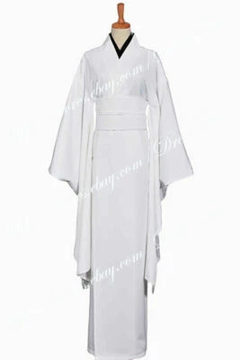 Costume cosplay Kill Bill O-Ren Ishii bianco kimono nero camicia vestito donna - Immagine 1 di 4