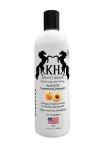 Knotty Horse Apricot Oil Detangling Treatment 12 OZ Size - Mane Tail - Picture 1 of 3