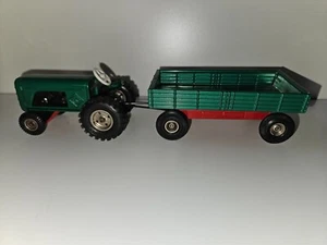 Rare Vintage Cko German Toy 389 Green Tractor Trailer Farm Wagon - Picture 1 of 6