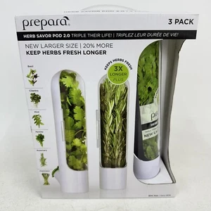 Prepara Kitchen Tools Herb Savor POD 2.0, Set of 3 Pods Basil Cilantro Mint NEW - Picture 1 of 7