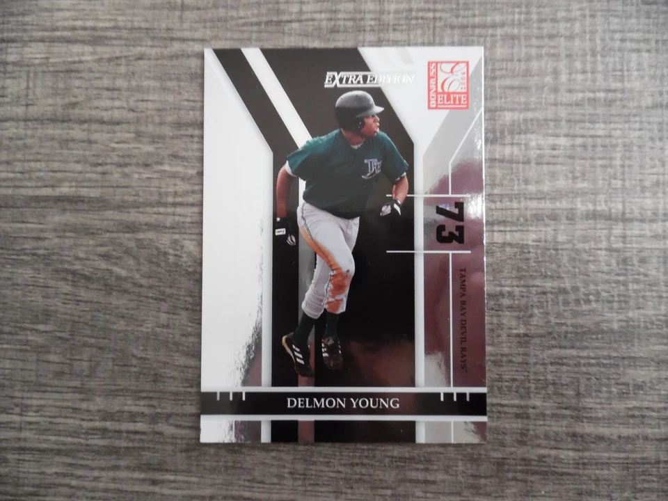 Delmon Young Tampa Bay Rays 2004 Donruss Elite Extra Edition MLB RC #63 - Image 1 of 3