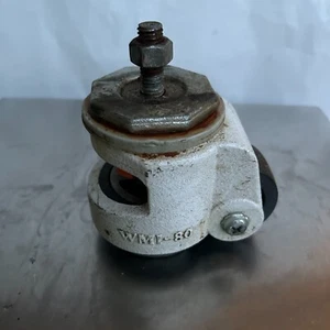WM Caster WMI-80 drehbare Schaft Nivellierrolle, M12 x 1,75 Schaft, 2-1/2" Durchmesser. - Bild 1 von 6