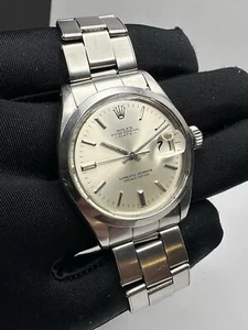 CLEAN Rolex Date 34mm Ref. 1500 Stainless Steel *2 EXTRA LEATHER STRAPS* - Picture 1 of 16