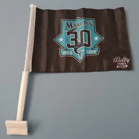 MARLINS 30th ANNIVERSARY CAR FLAG (4/2/23 giveaway) - US Seller Cover