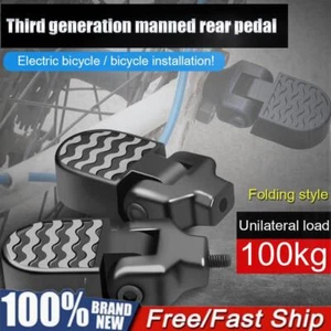 Aluminum Alloy Folding Footrest Pegs Bike Rear Pedals for Electric MTB Bicycle - Picture 1 of 8