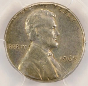1965 1c Lincoln Cent Transitional Struck on Silver Dime Planchet PCGS MS61 - Picture 1 of 4