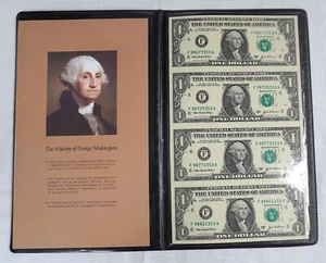 WORLD RESERVE MONETARY EXCHANGE - UNCUT SHEET OF 4 - 2003A $1 NOTES - Picture 1 of 5