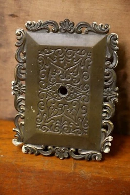 Vintage Antique Doorbell cover case box ornate hardware reclaimed gothic porch - Image 1 of 4