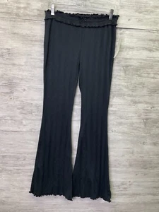 Out From Under Flare Pants Womens M Black Elastic Waist Cotton Loungewear - Picture 1 of 13