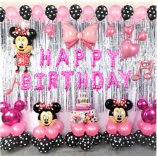 Minnie Theme Birthday Party Decorations Supplies Mouse Balloons Set NEW