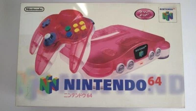 Nintendo 64 Clear Red N64 Console System with Box Manual Retro Game New Japan - Image 1 of 4