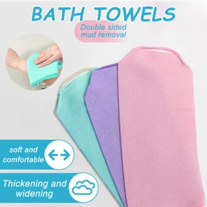 3pcs Exfoliating Washcloth Towels Body Back Scrubber Shower Beauty Scrub Cloth - Picture 1 of 20