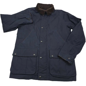 $698 Polo Ralph Lauren Navy Blue Oilcloth Car Coat Jacket Mens Size XL - Picture 1 of 20
