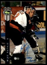 Mike Rathje Rookie Card 1992 Classic Four Sport Autographs #153A 