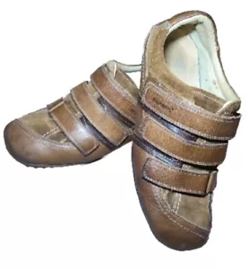 VINTAGE MENS KICKERS BROWN SIZE 44 UK 9.5/10 SHOES SANDALS LEATHER SUEDE - Picture 1 of 13