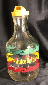 Vintage 1Qt Duraglass Glass Juice Bottle Carafe Pitcher w/ EZ POR Plastic Spout - Bild 1 von 9