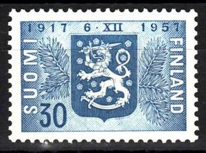 Lion Coat Of Arms Finland Independence 40th Finland Mint MNH Stamp 1957 - Picture 1 of 1